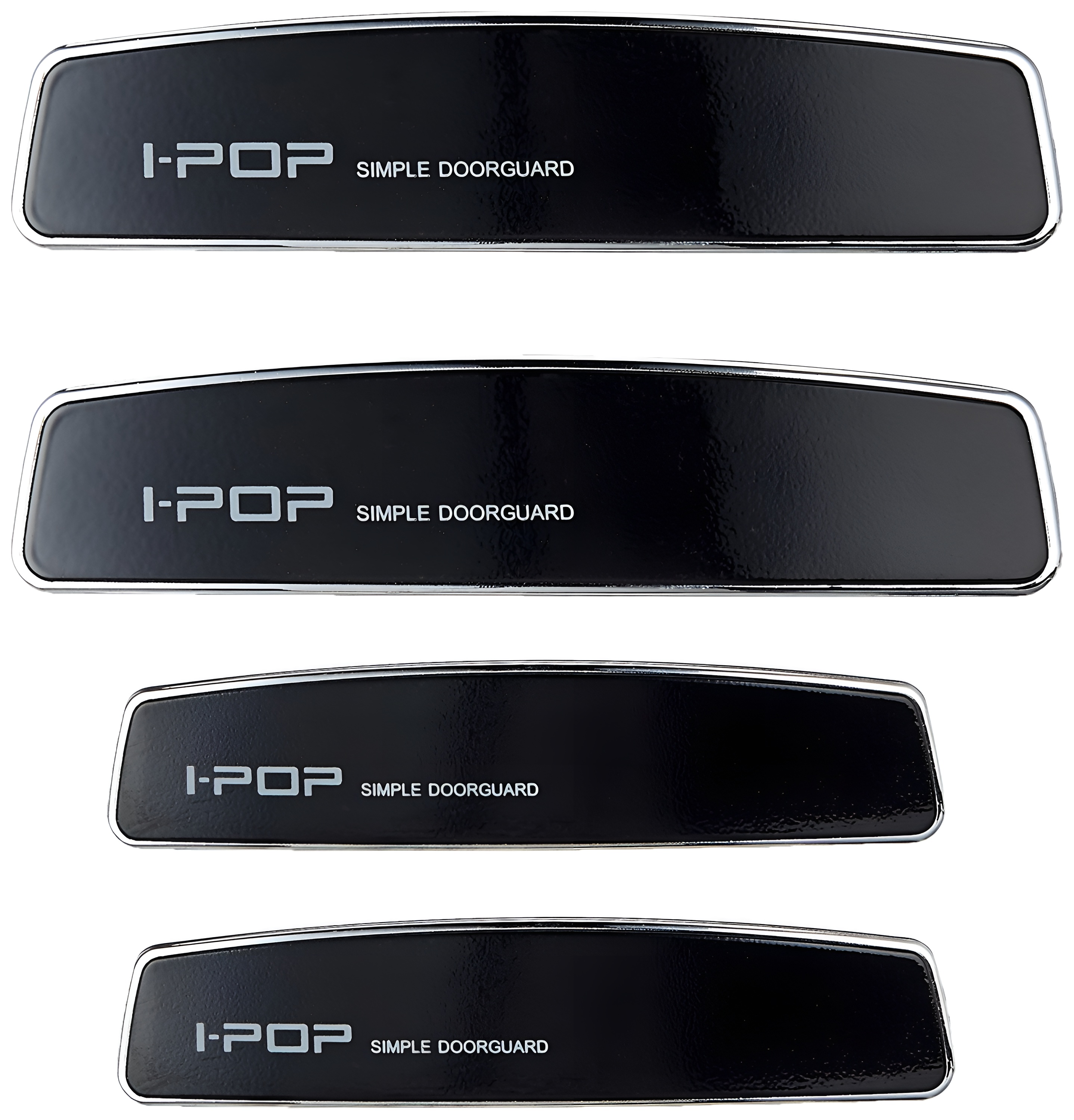 CRECKK I POP Car Door Guard Edge Bumper Protector Guard Set Of 4 pcs Universal for All Cars Black White