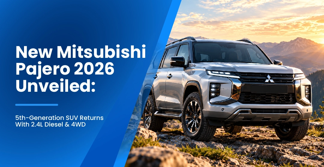 New Mitsubishi Pajero 2026 Unveiled: 5th-Generation SUV Returns With 2.4L Diesel & 4WD